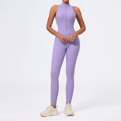 V Back One-piece Sports Jumpsuit