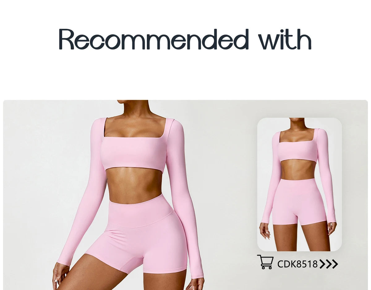 Square Neck Sports Crop Top