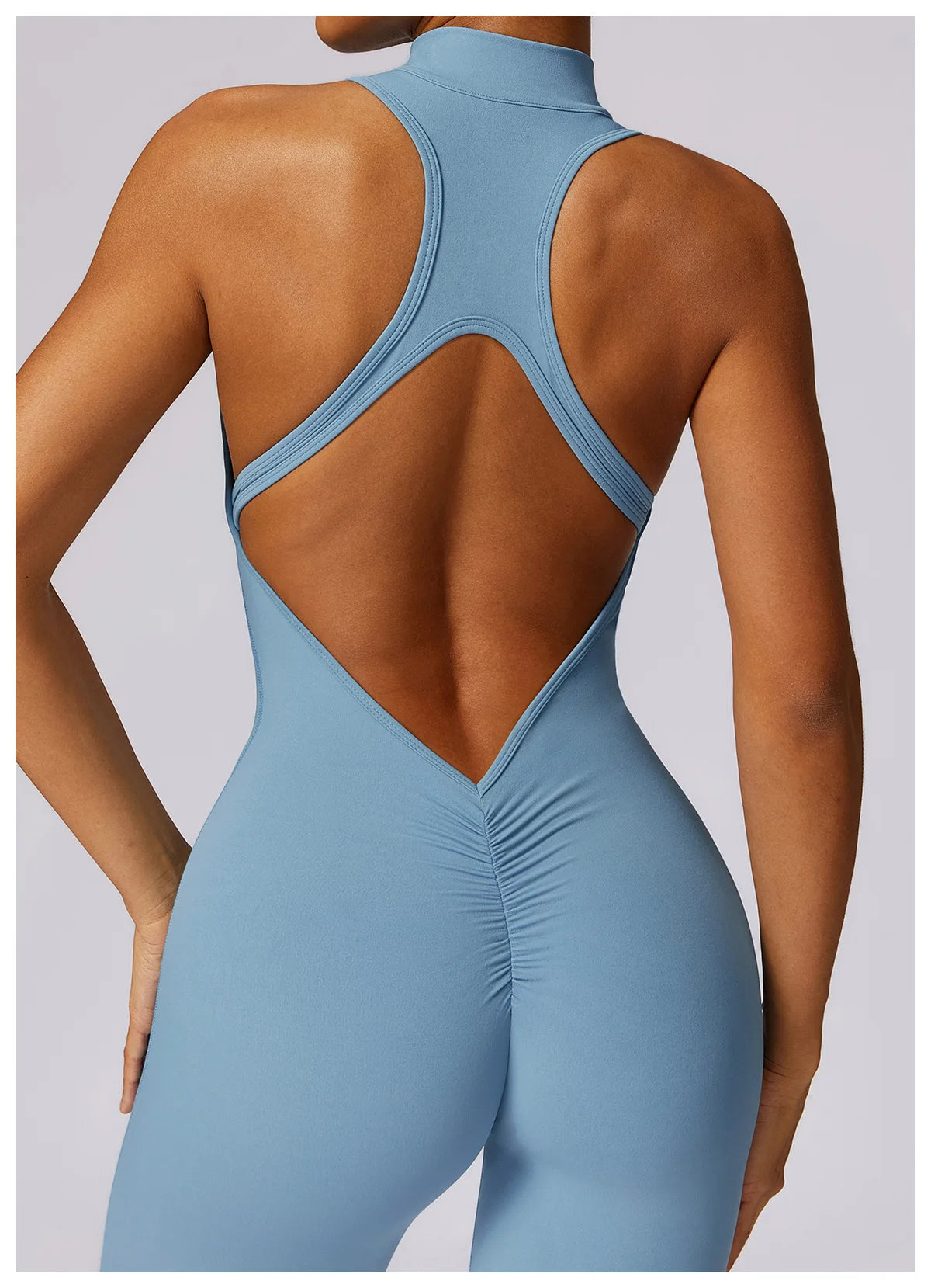 V Back One-piece Sports Jumpsuit