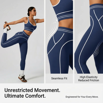 Women's Seamless Yoga Set - Sports Bra & High Waist Leggings