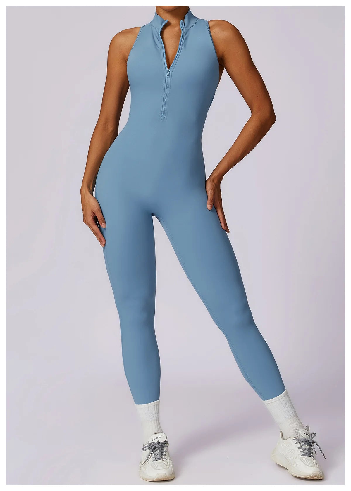 V Back One-piece Sports Jumpsuit