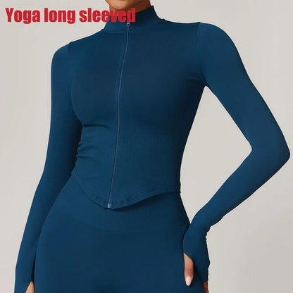 Womens Cropped zipper jacket