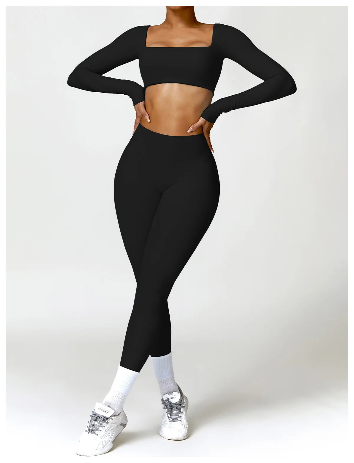 Square Neck Sports Crop Top