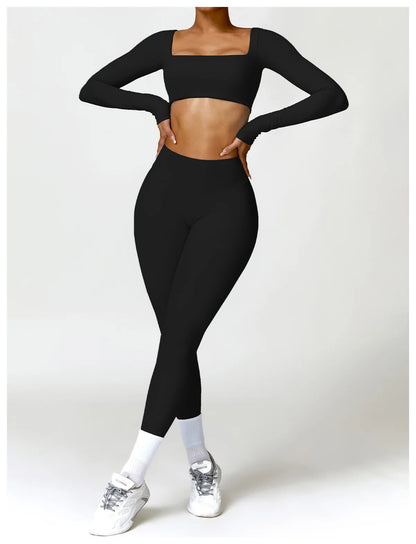 Square Neck Sports Crop Top