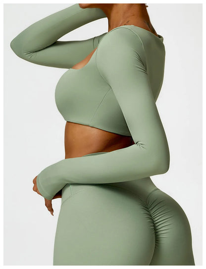 Square Neck Sports Crop Top