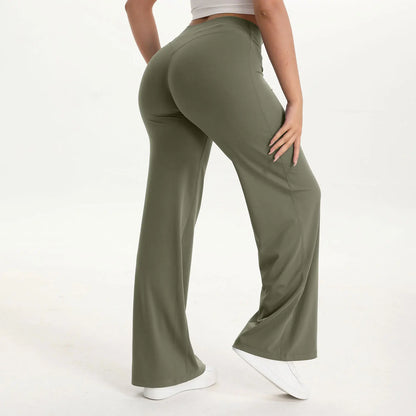 Straight Leg Mid-Waist Gym Leggings