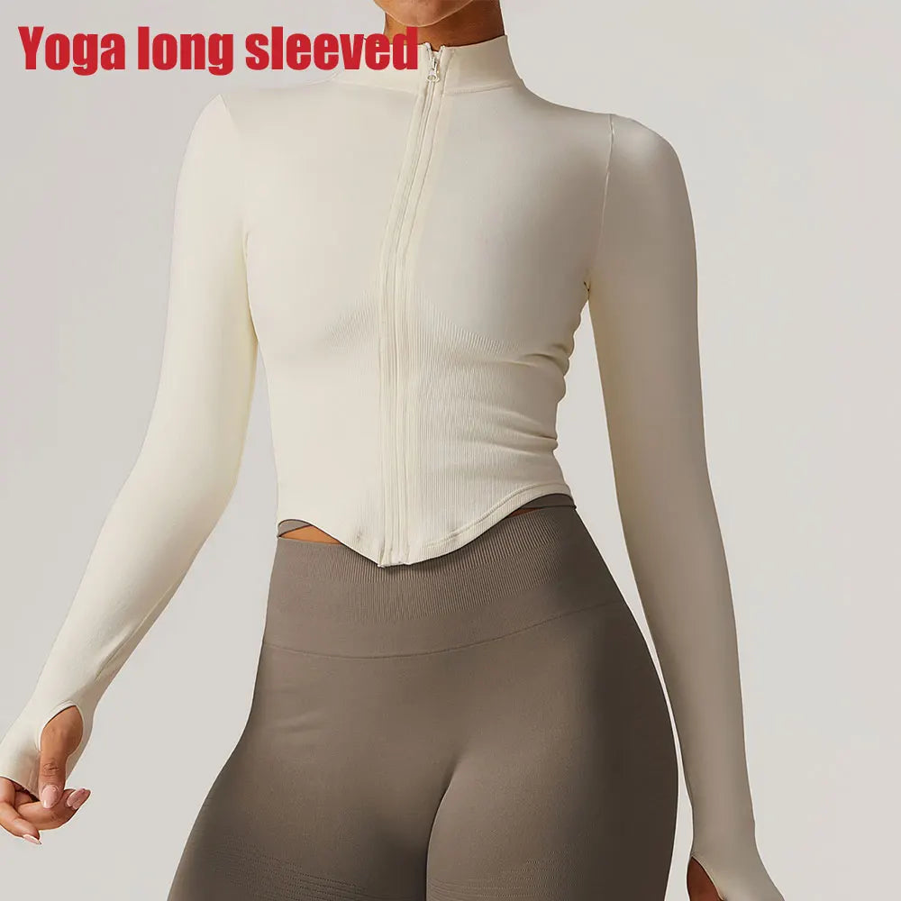 Womens Cropped zipper jacket