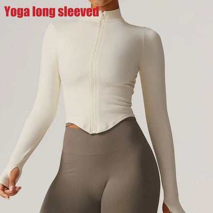 Womens Cropped zipper jacket