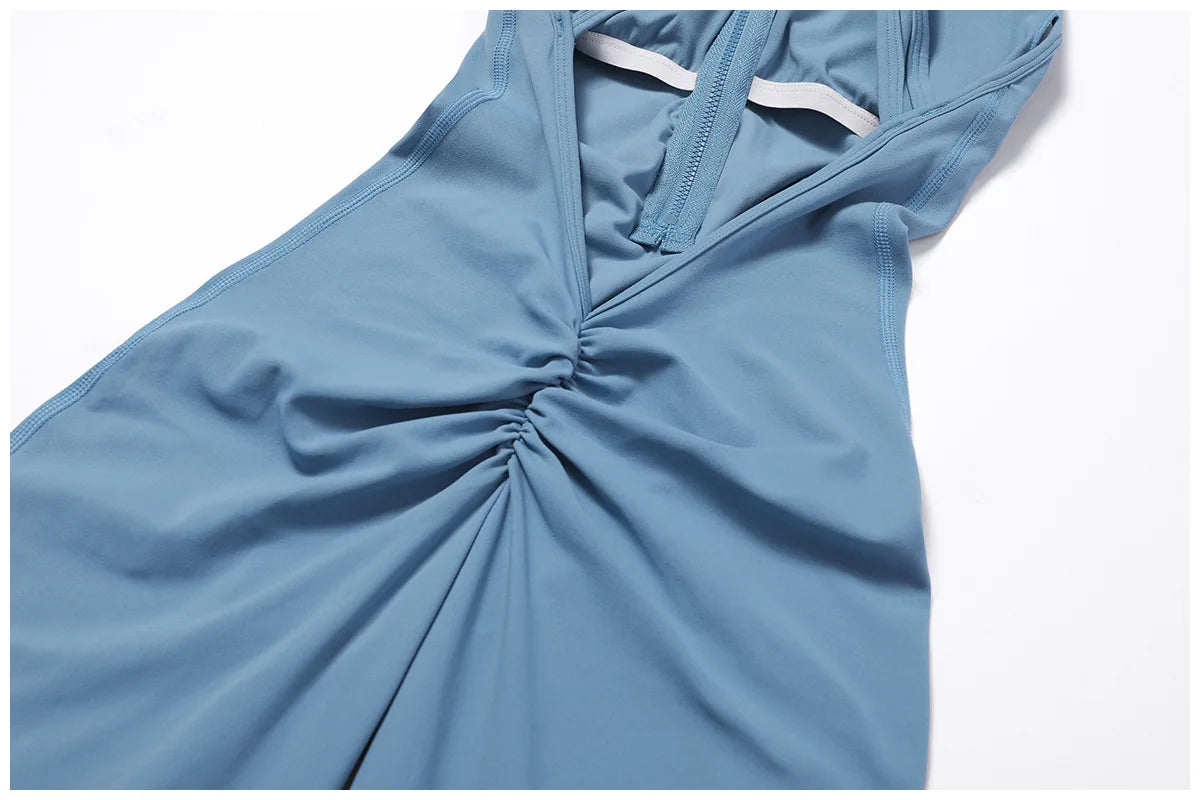 V Back One-piece Sports Jumpsuit