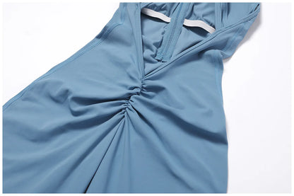 V Back One-piece Sports Jumpsuit
