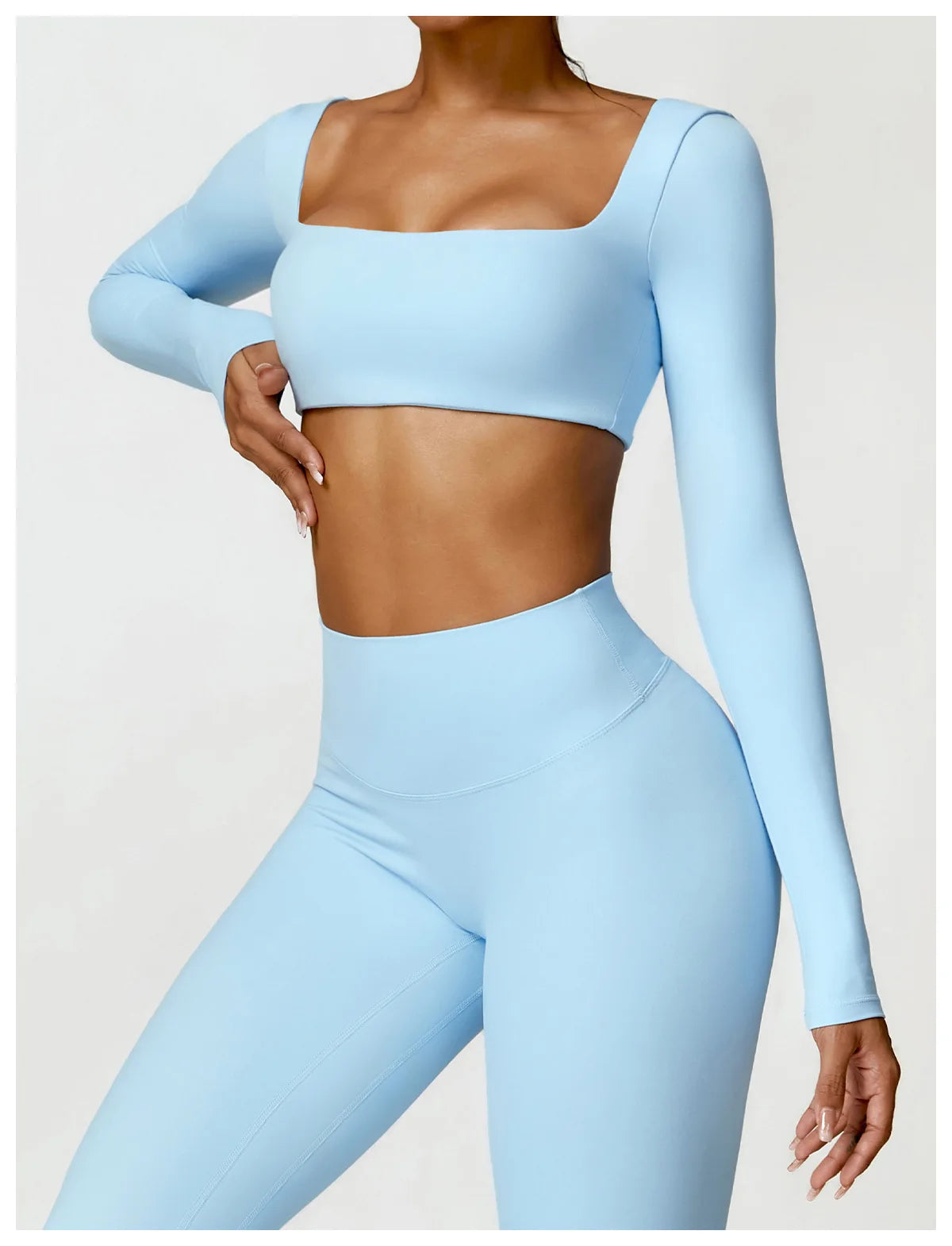Square Neck Sports Crop Top
