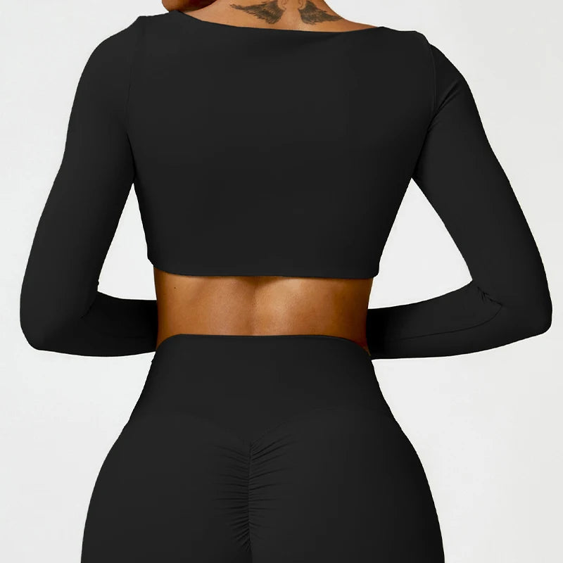 Square Neck Sports Crop Top