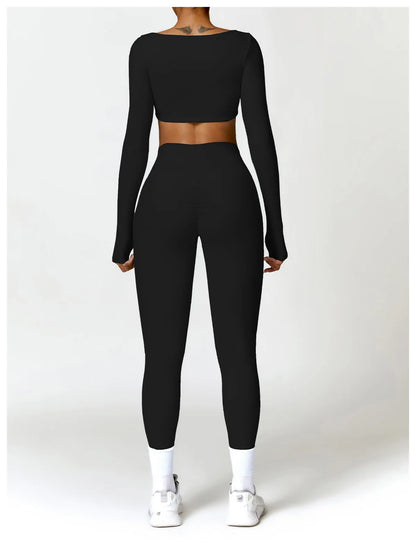 Square Neck Sports Crop Top