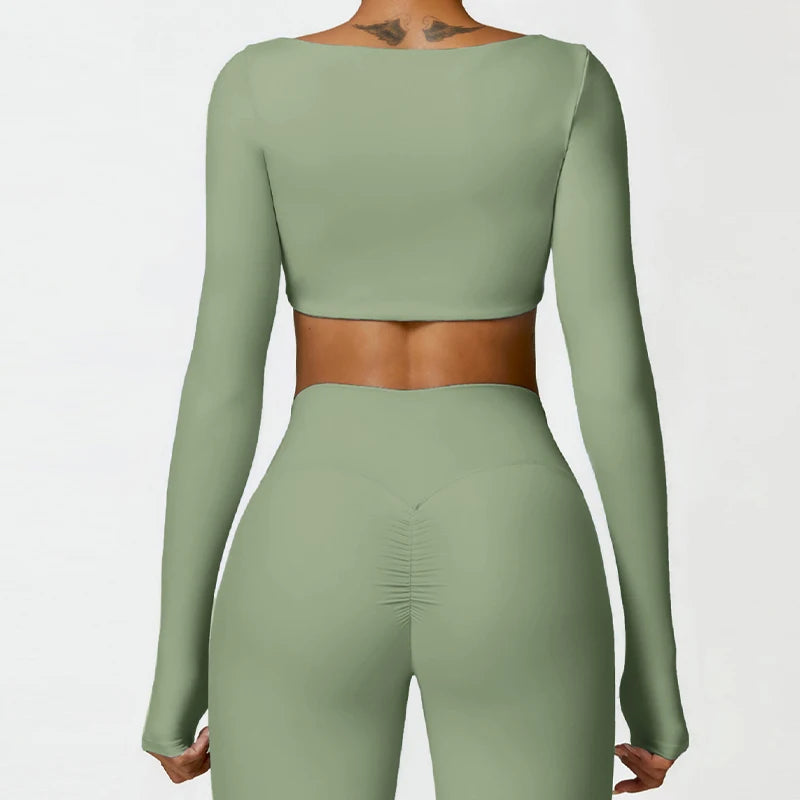 Square Neck Sports Crop Top