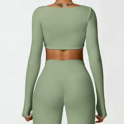 Square Neck Sports Crop Top