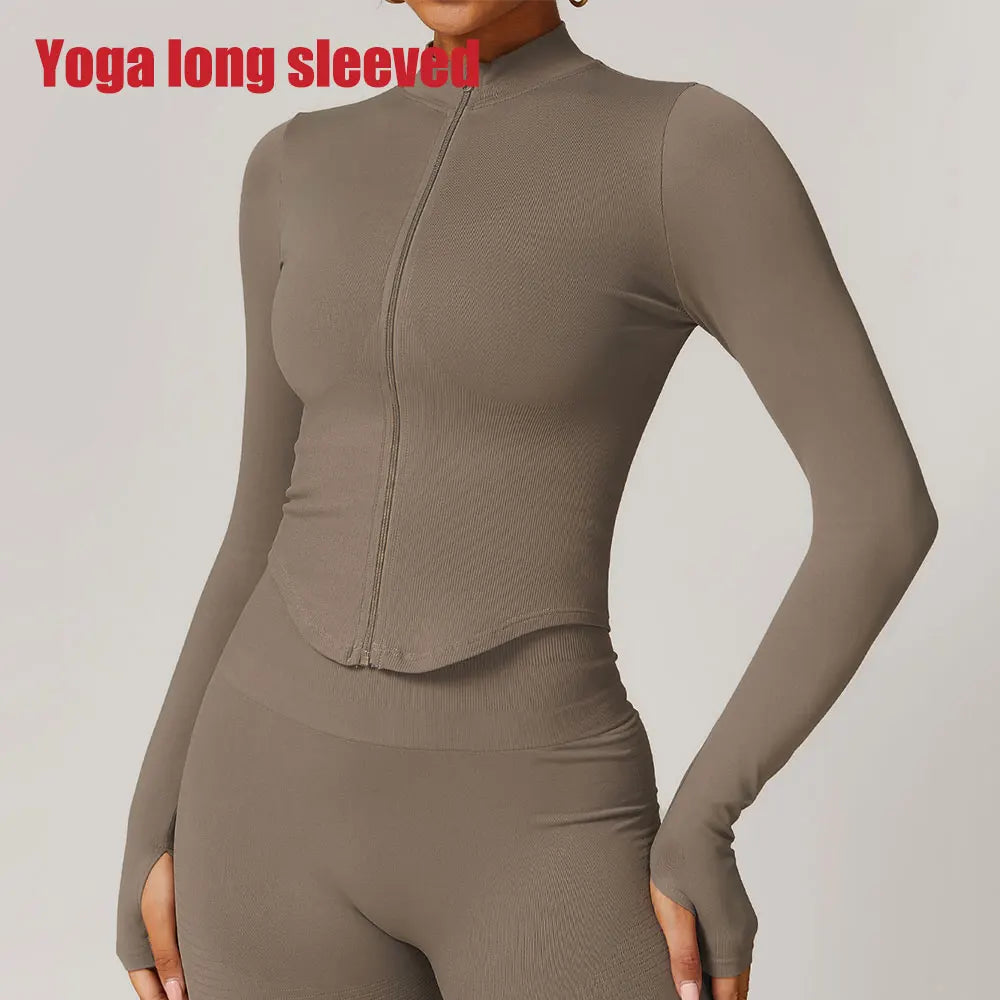 Womens Cropped zipper jacket