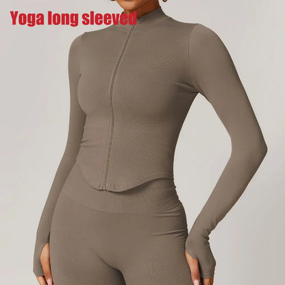 Womens Cropped zipper jacket