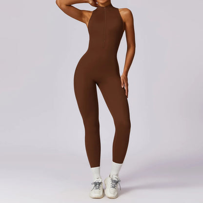 V Back One-piece Sports Jumpsuit
