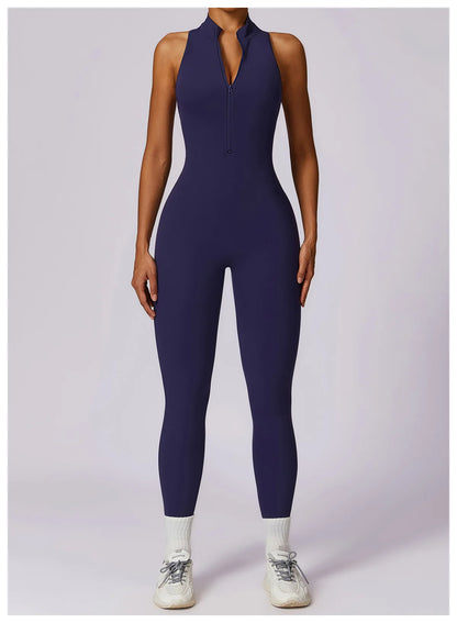 V Back One-piece Sports Jumpsuit