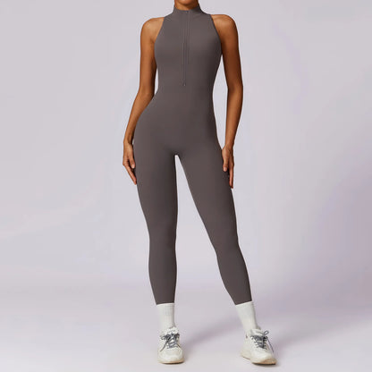 V Back One-piece Sports Jumpsuit