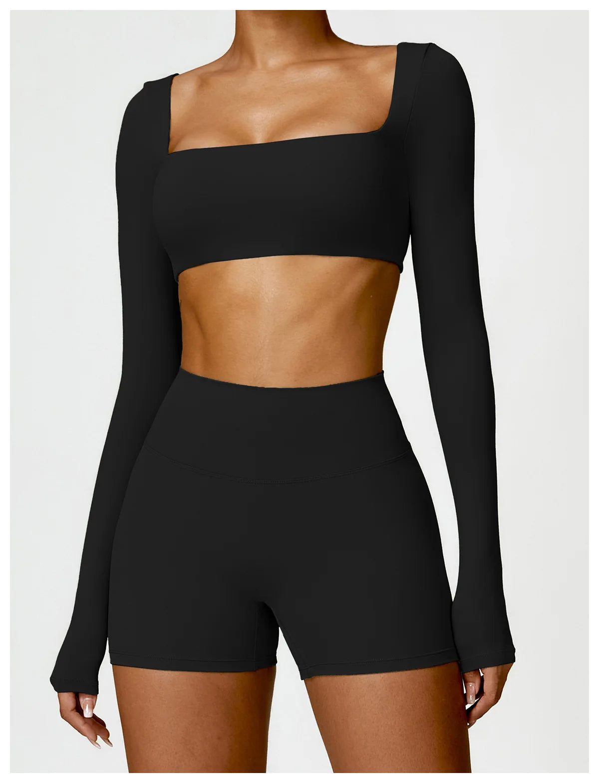 Square Neck Sports Crop Top