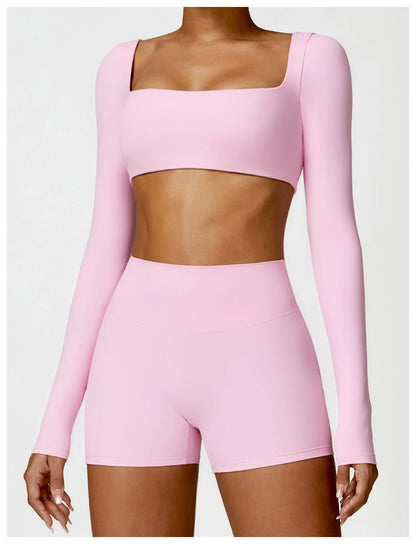 Square Neck Sports Crop Top