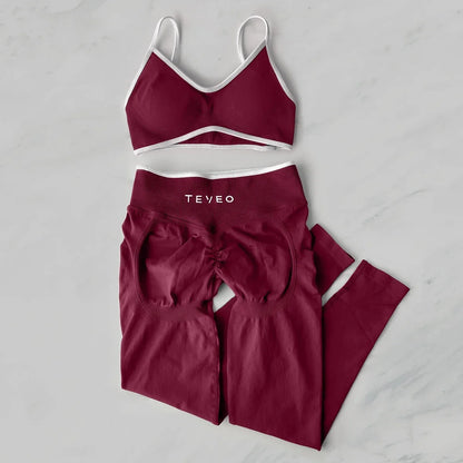 TEVEO 2 Piece Yoga/Gym Set
