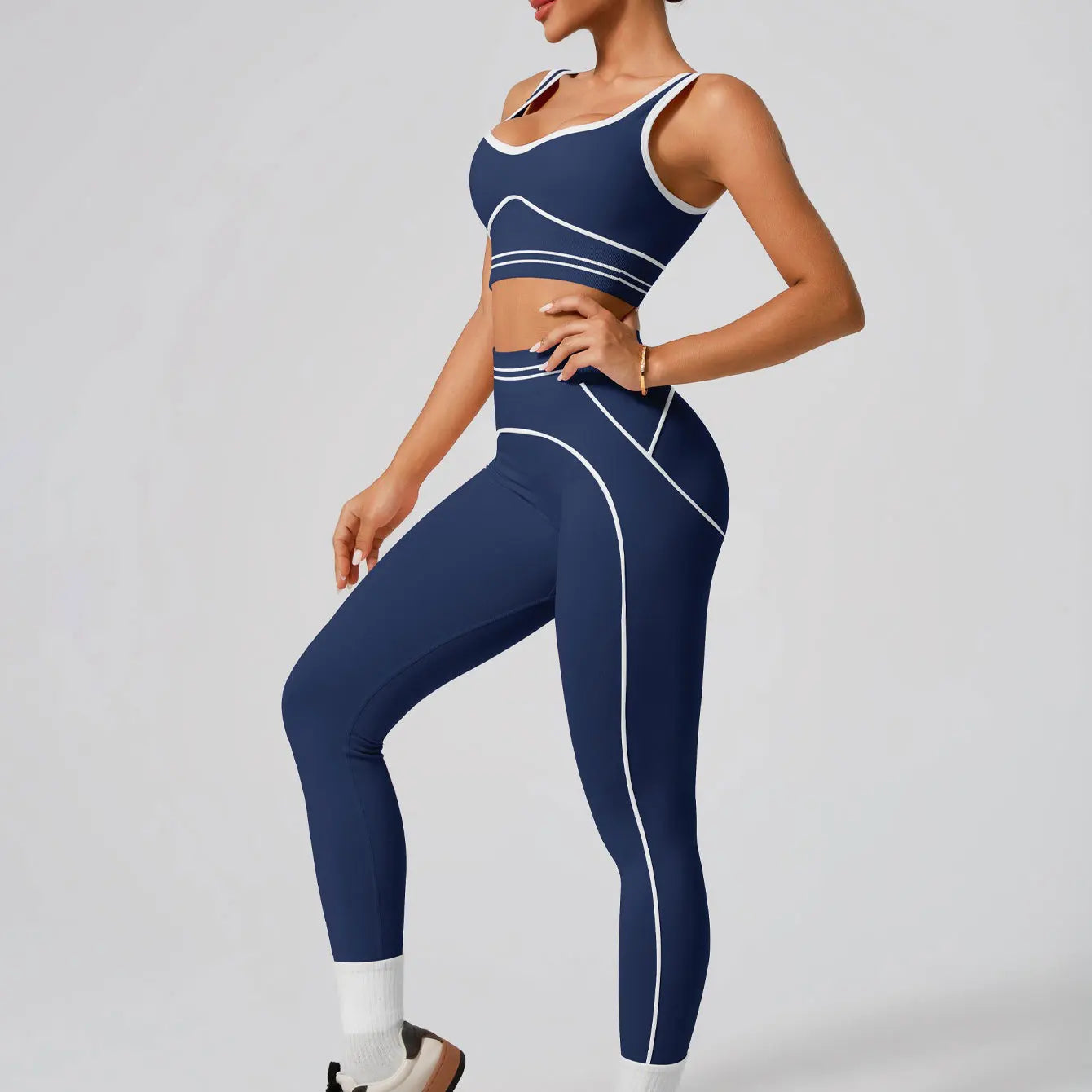 Women's Seamless Yoga Set - Sports Bra & High Waist Leggings