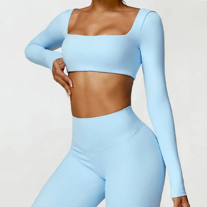 Square Neck Sports Crop Top