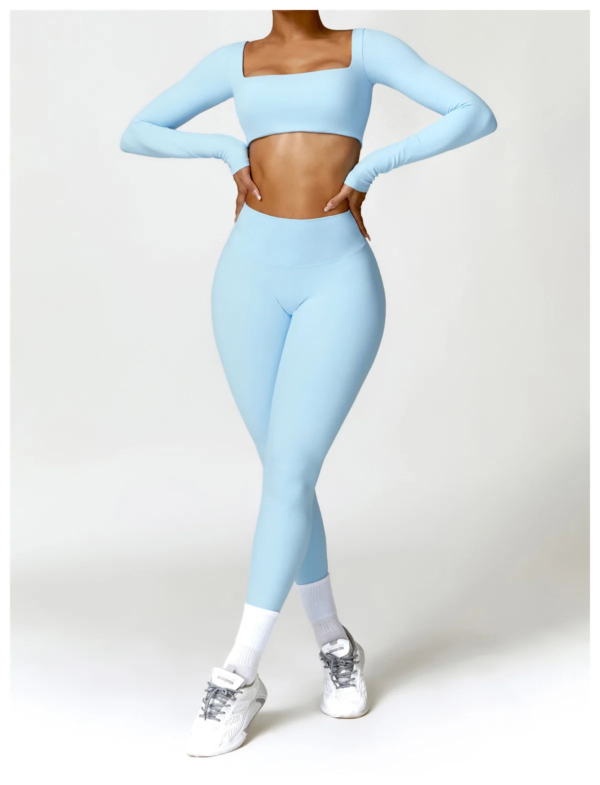 Square Neck Sports Crop Top
