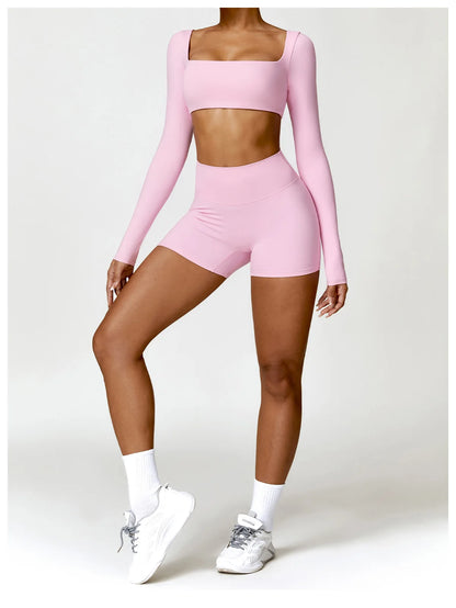 Square Neck Sports Crop Top