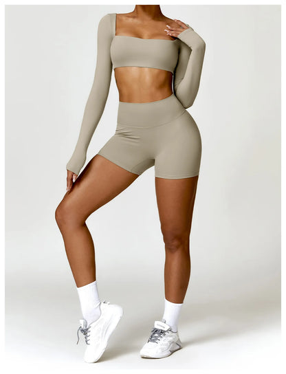 Square Neck Sports Crop Top