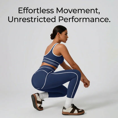 Women's Seamless Yoga Set - Sports Bra & High Waist Leggings