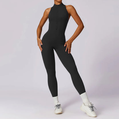 V Back One-piece Sports Jumpsuit