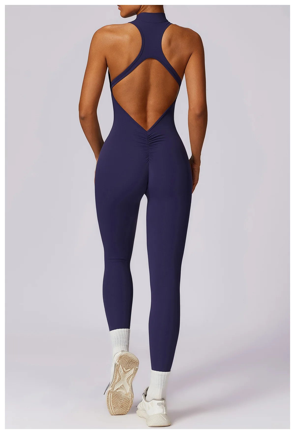 V Back One-piece Sports Jumpsuit