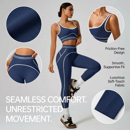 Women's Seamless Yoga Set - Sports Bra & High Waist Leggings