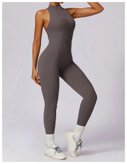 V Back One-piece Sports Jumpsuit