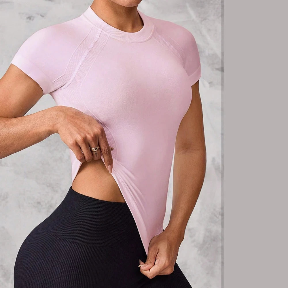 Women's short-sleeved sports top