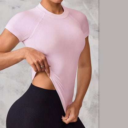 Women's short-sleeved sports top