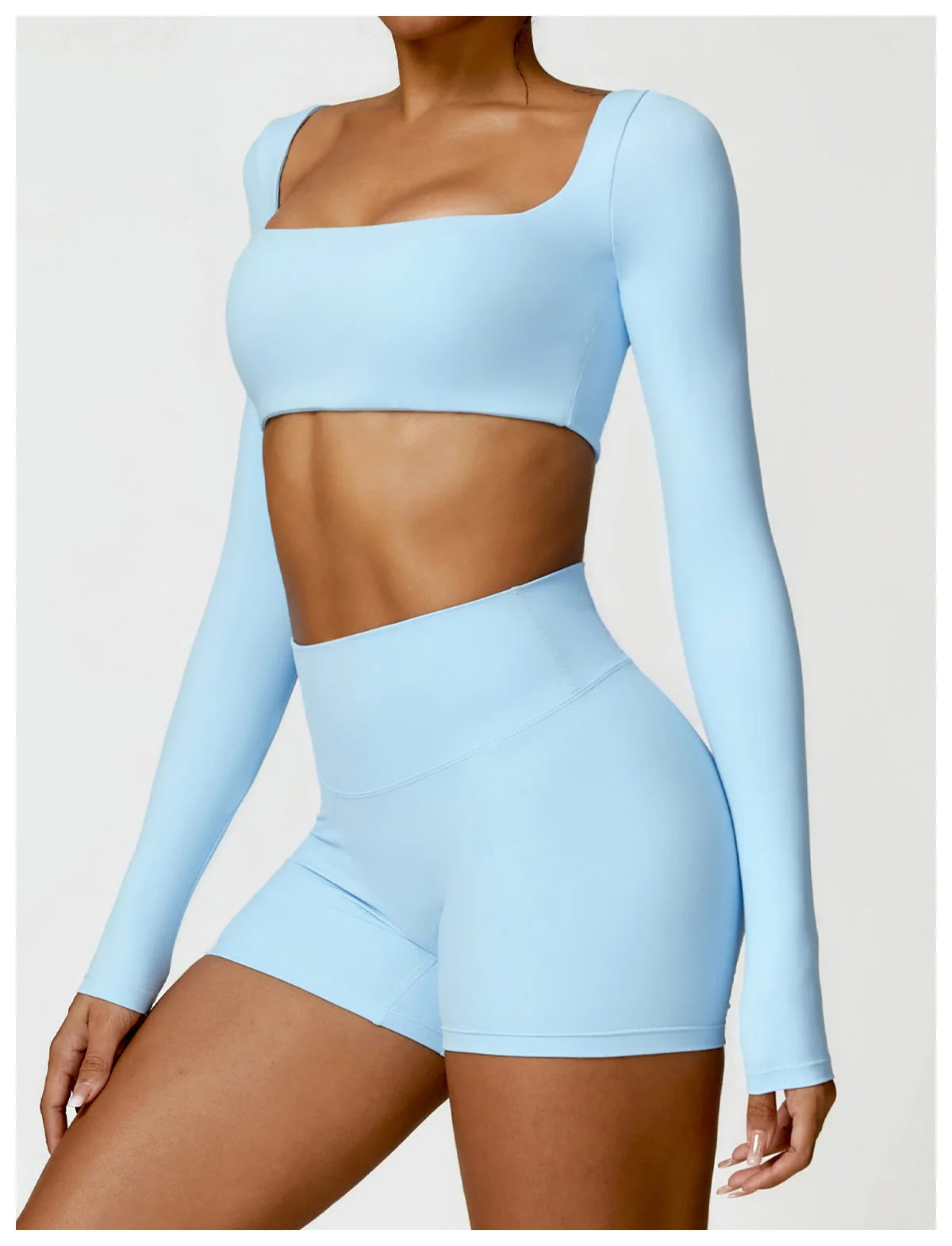 Square Neck Sports Crop Top