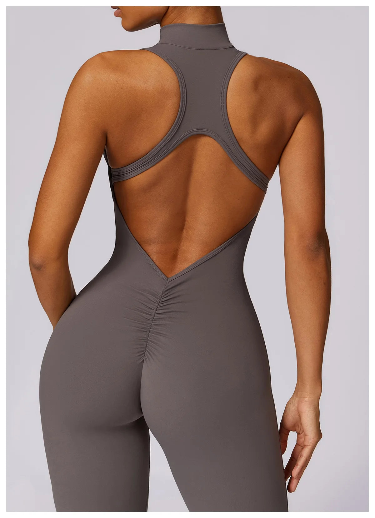 V Back One-piece Sports Jumpsuit