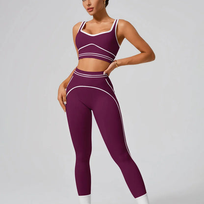 Women's Seamless Yoga Set - Sports Bra & High Waist Leggings