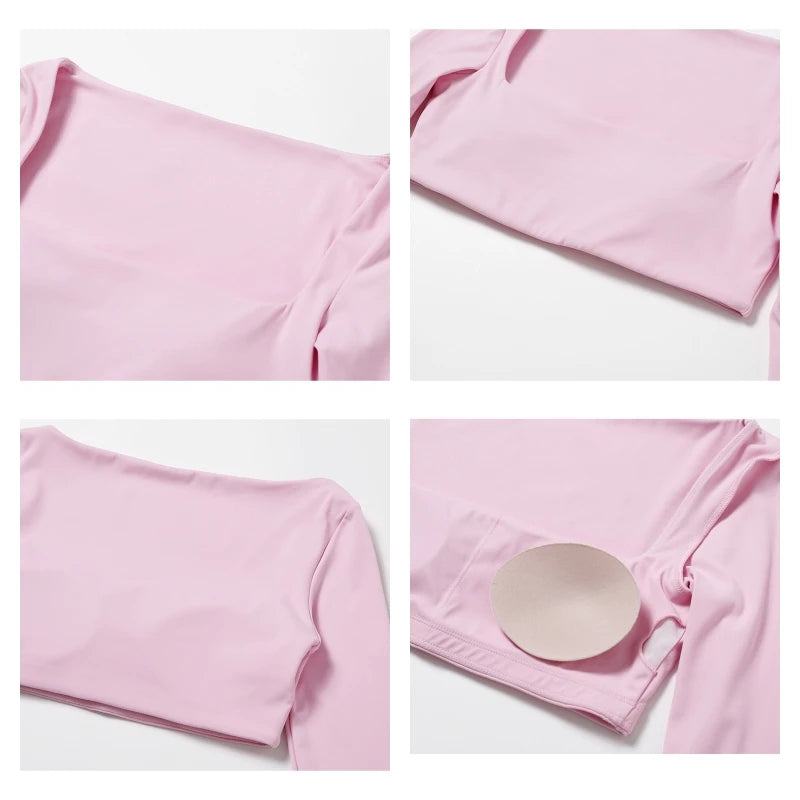 Square Neck Sports Crop Top
