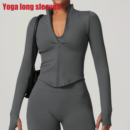 Womens Cropped zipper jacket