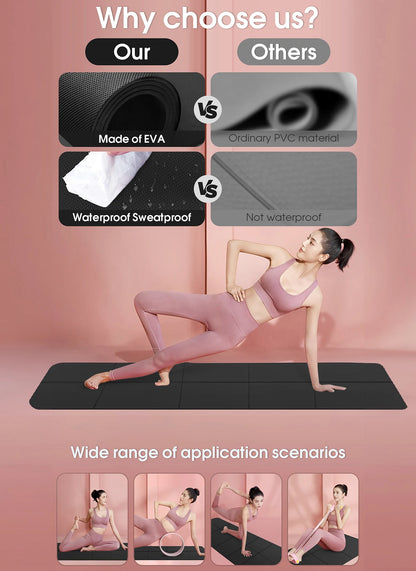 Yoga Mat Anti-skid Sports Fitness EVA Comfort Foam 4MM Thick