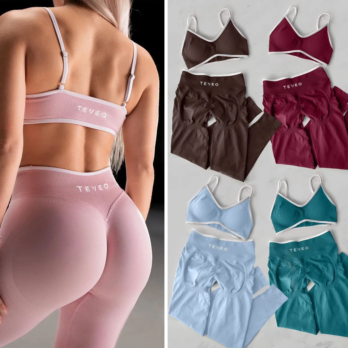 TEVEO 2 Piece Yoga/Gym Set
