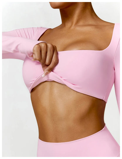 Square Neck Sports Crop Top