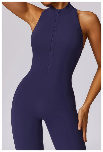 V Back One-piece Sports Jumpsuit