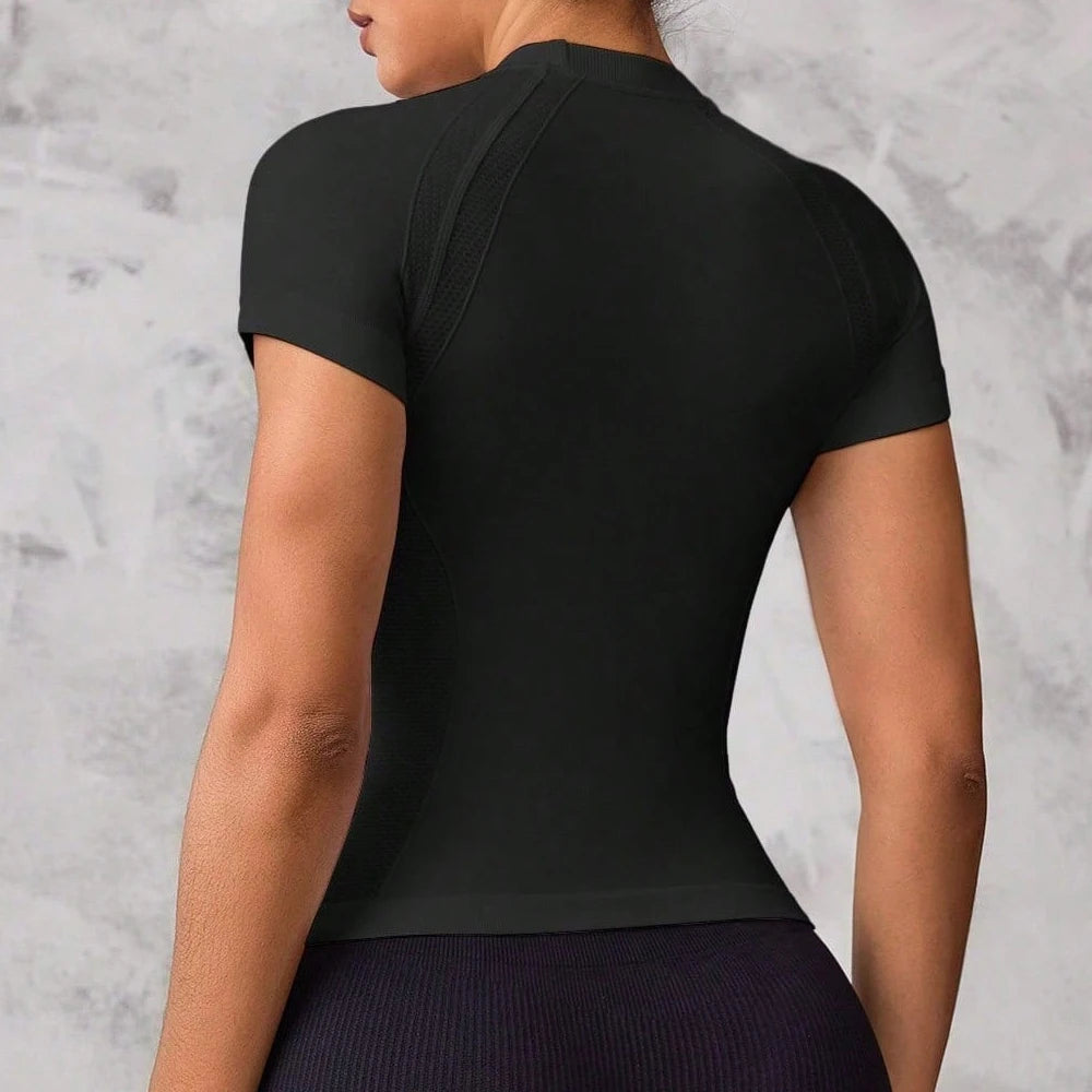 Women's short-sleeved sports top