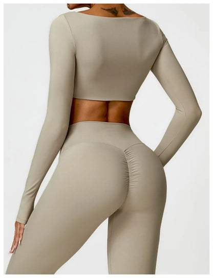 Square Neck Sports Crop Top